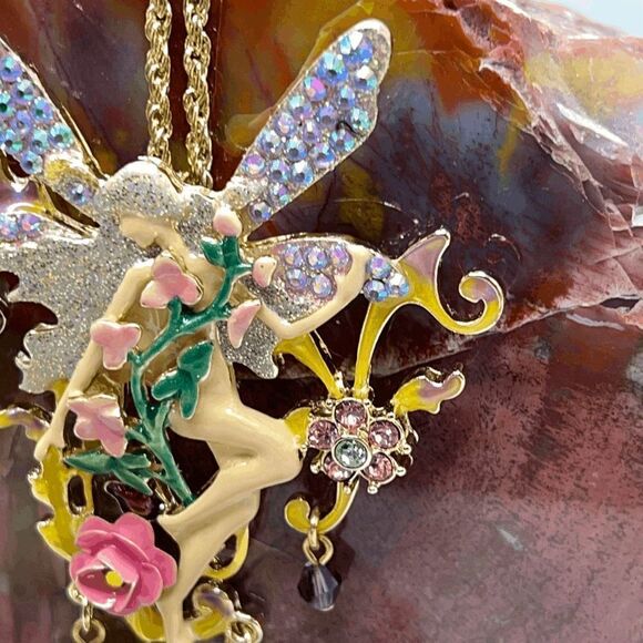 Kirks Folly Fairy of the Flowers Pendant/Pin Necklace - Picture 8 of 10